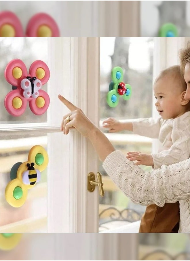 Haidue - 3 Pack Suction Cup Spinner Toy Random Color - Image 1