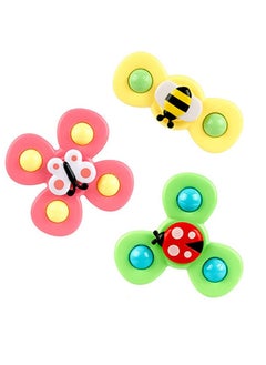 3 Pack Suction Cup Spinner Toy Random Color