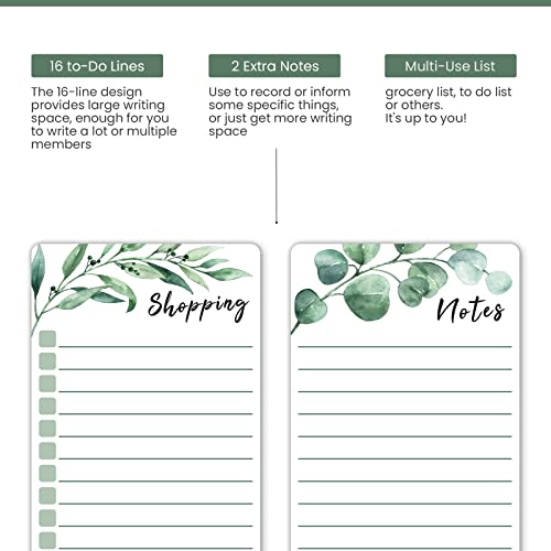 ALEZEL Magnetic Dry Erase Calendar for Fridge, Greenery Monthly Fridge Calendar Whiteboard Set - Vertical Monthly Calendar for Refrigerator, Grocery & to Do List White Board, 3 Markers + Eraser - Image 3