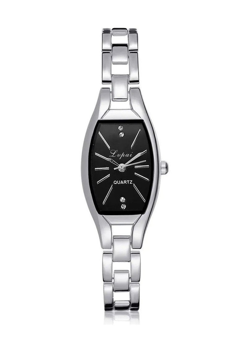 لفباي ساعة يد بعقارب بسوار من الإستانلس ستيل للنساء - Image 1