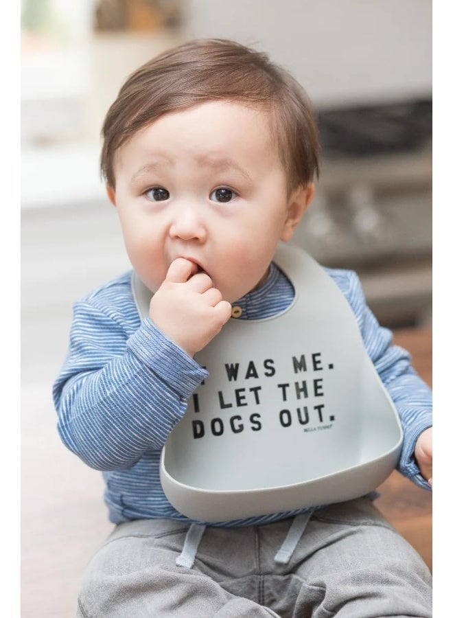 Bella Tunno Baby Bib for Eating by Bella Tunno, Waterproof Silicone Bib with Large Food Catcher, Adjustable Fit for Babies 4-12 months & Toddlers 1-3 Years, Boys & Girls, Let The Dogs Out - Image 2