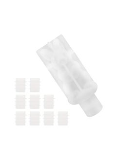 WYBOT 1 Set Bottle Stopper Silicone Mold with 10pcs Covers Cartoon Rabbit Wine Cork Plug Crystal Epoxy Resin Casting Mould for Beverage Champagne Beer Seal Cap Saver White  - Image 1
