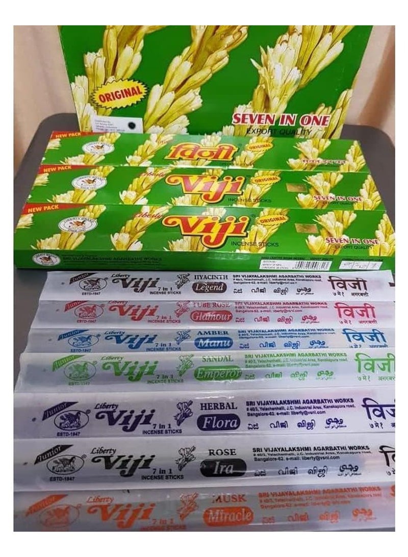 VIJI Seven in One Incense Sticks/Bakhoor/Agarbathi (Pack of 12) - Image 2