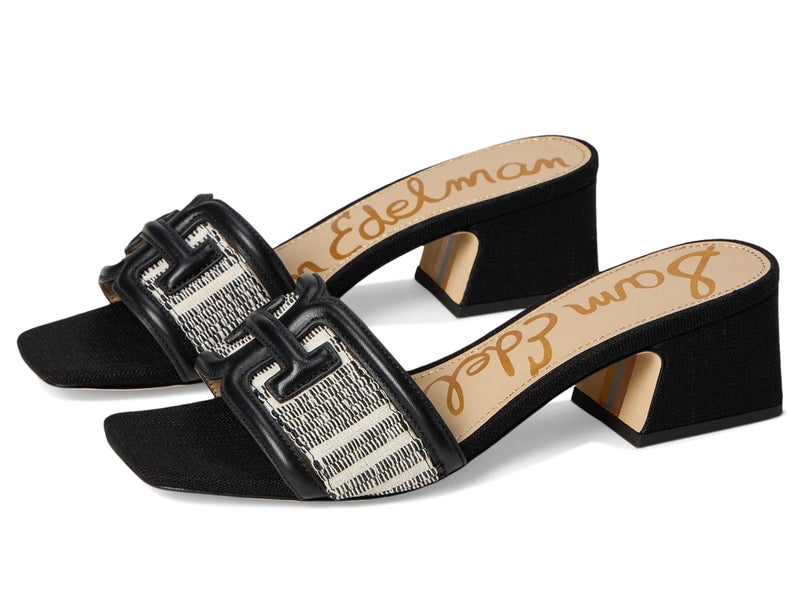 Sam Edelman Women's Waylon Heeled Sandal, Black/Natural, 7.5 - Image 1