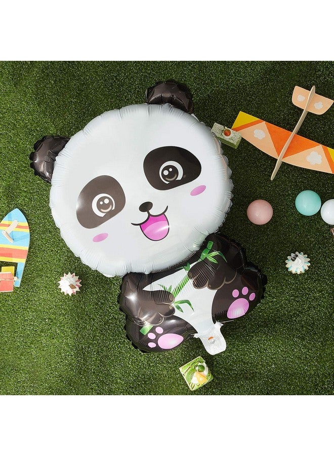 Skylety 8 Panda Balloons Panda Birthday Decorations Cartoon Foil Balloons for Kids' Zoo Animal Theme Birthday Party Decors - Image 5
