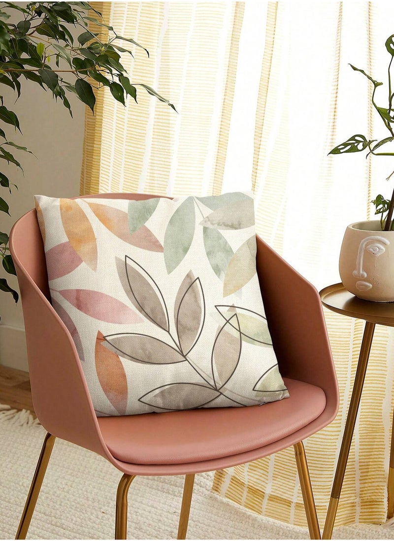 Generic - Cushion cover set of 4 pieces, bright and solid colors, size 45 cm x 45 cm, without filling - Image 1
