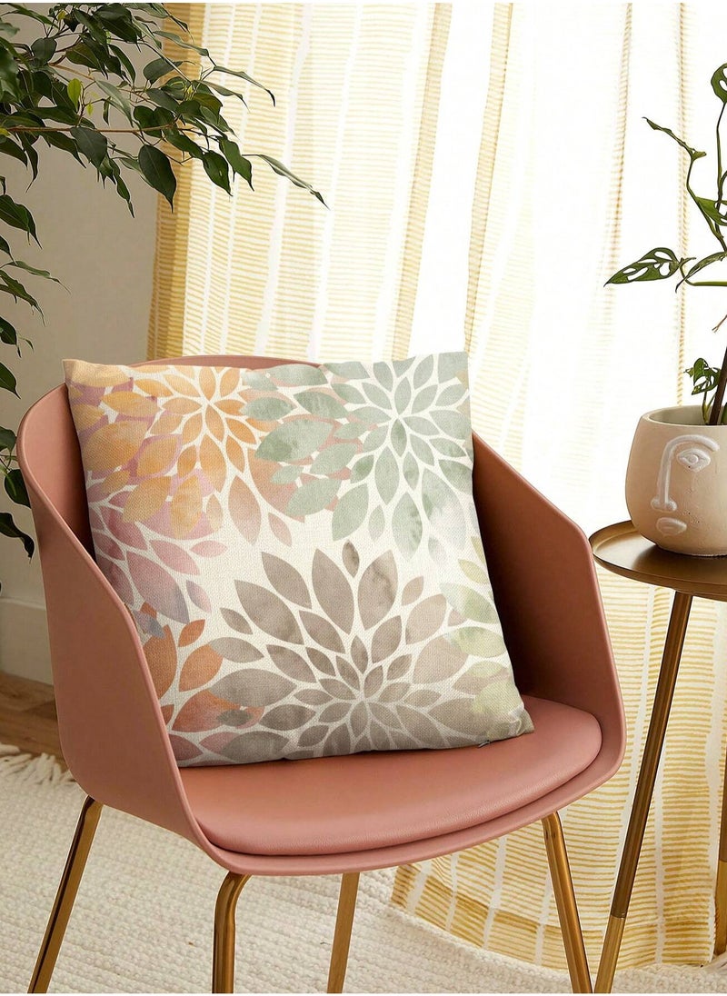 Generic - Cushion cover set of 4 pieces, bright and solid colors, size 45 cm x 45 cm, without filling - Image 1
