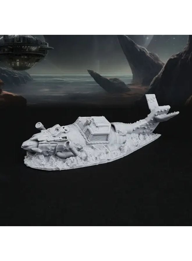 FF611 Crashed Planes DND TRPG Terrain Set 28mm Scale Aircraft Wreckage - Image 5