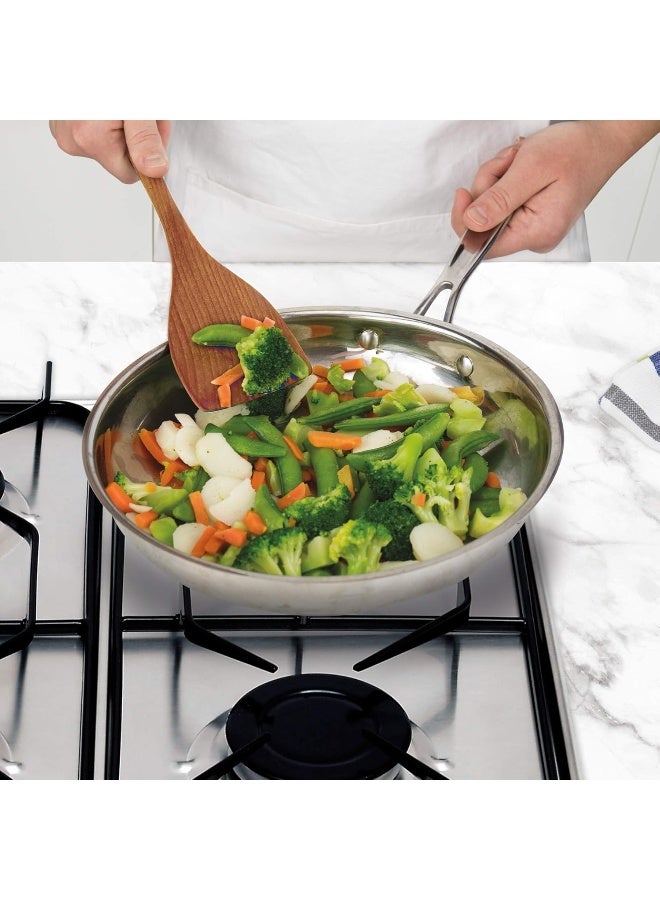 Tovolo 81 29279 Wooden Angled Turner Spatula Kitchen Cooking Utensil Olivewood Swizzle Stick - Image 1