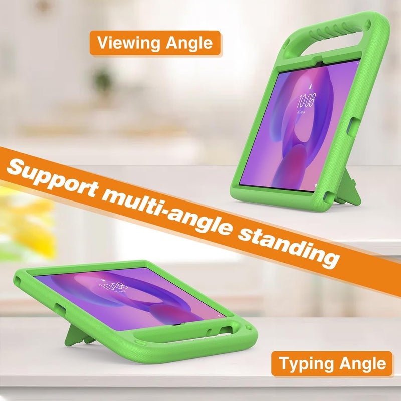 for Lenovo Idea Tab 11 2025 (11") TB-335FC Case Shockproof Light Weight Handle Stand Protective Case Scratch Resistant Made of Kid-Friendly for Kids EVA Shell(Green) - Image 3