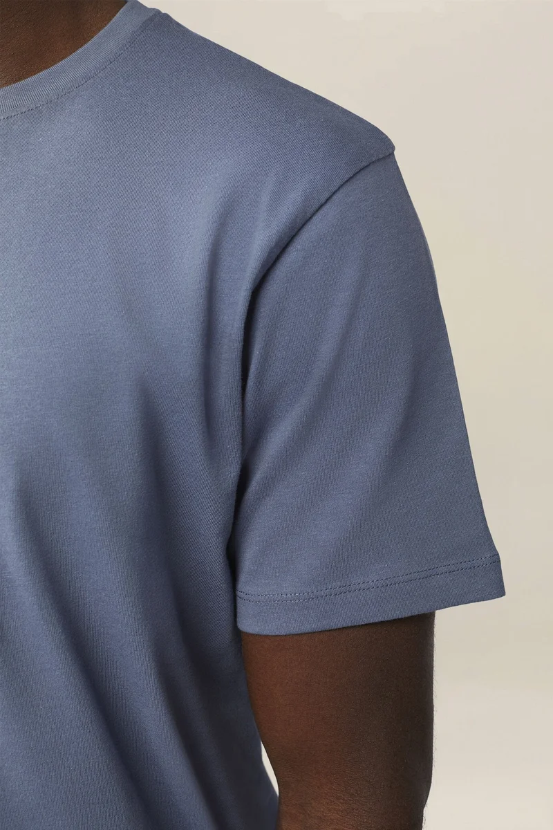 Doppelganger Blue Men's regular fit 100% cotton jersey T-shirt - Cerulean for Men | Best Price UAE