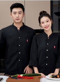 Restaurant chef uniform kitchen long sleeve overalls shirt
