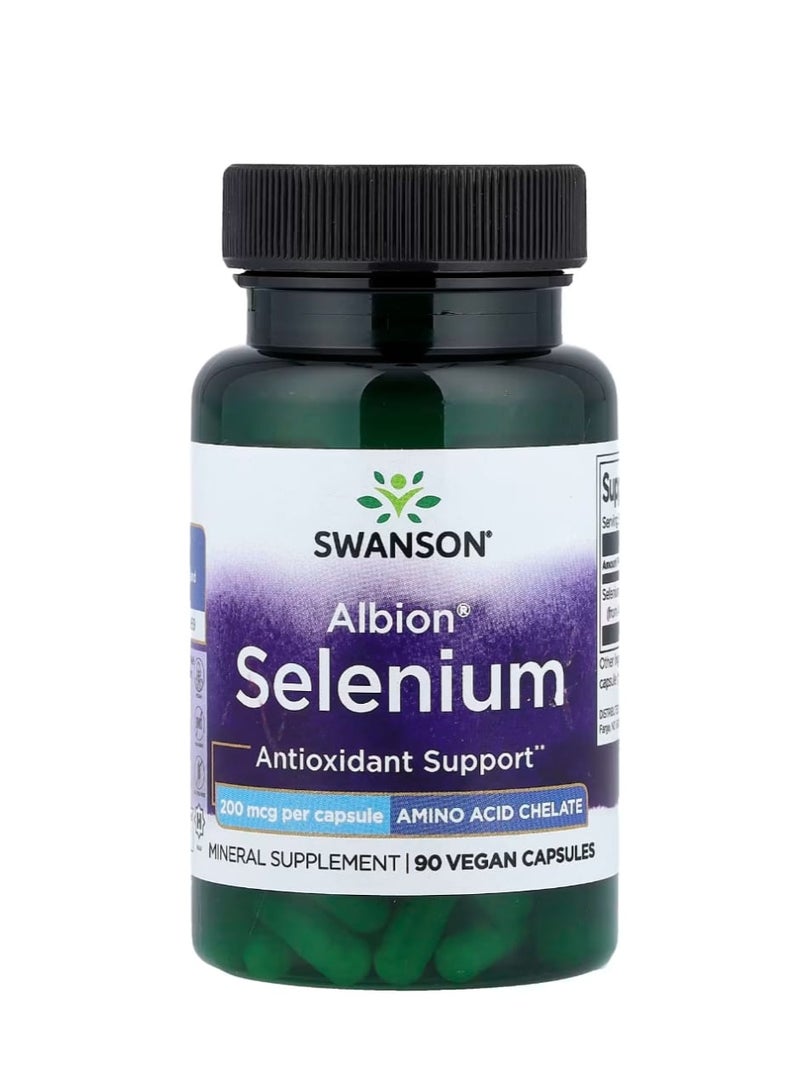 سوانسون ألبيون سيلينيوم 200 ميكروغرام 90 كبسولة نباتية - Image 1