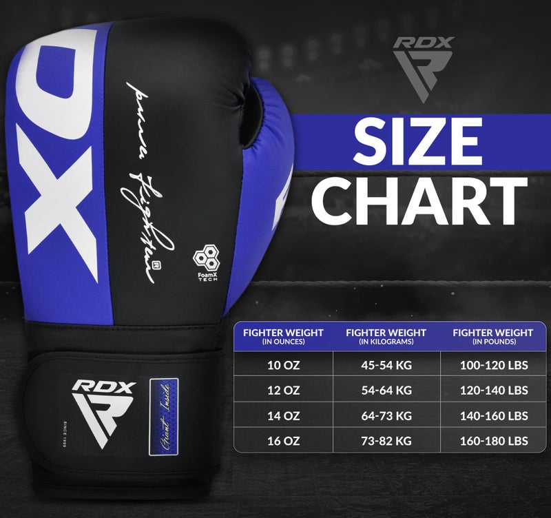 RDX Boxing Gloves, Maya Hide Leather Training Gloves for Muay Thai, Kickboxing, Sparring, Punch Bag, Punching Bag, Kickboxing Gloves, Martial Arts Training, Home Gym, Men, Women, 8 10 12 14 16 oz - Image 5