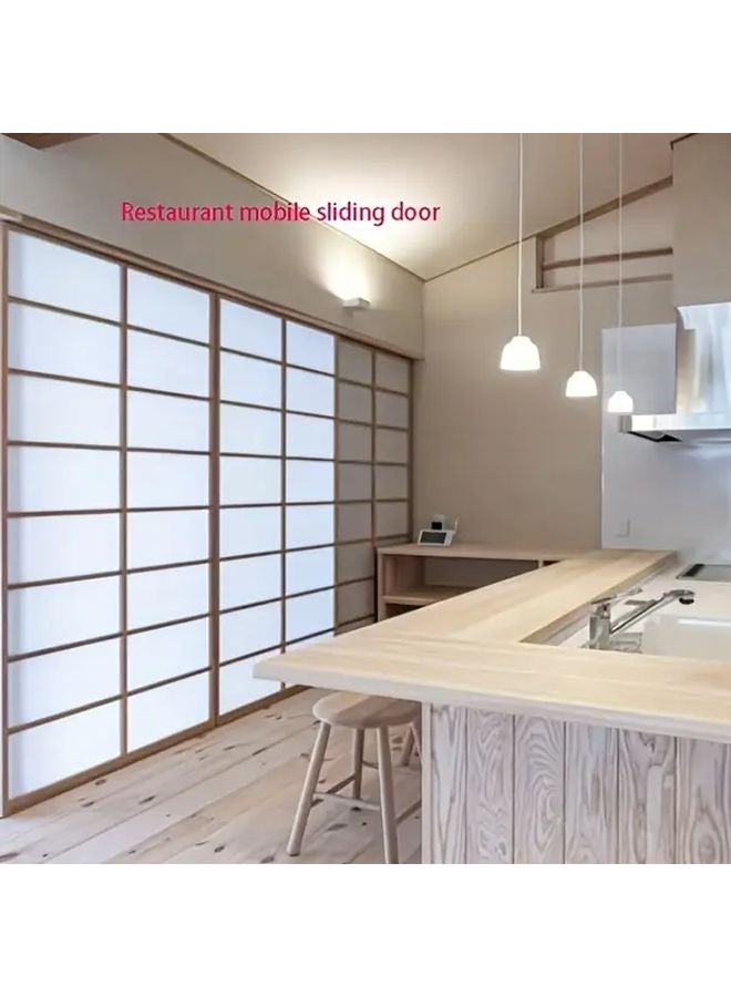 Black 1 Set Sliding Door Hardware Kit Heavy Duty Mobile Door Rollers For Wardrobe Shop Restaurant - Image 3