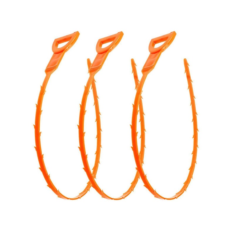 Zikra Drain Clog Remover, 3 Pack 19.6 Inch Snake Clog Remover Tool, Drain Cleaner Tool for Sink, Tube Drain Cleaning, Hair Clog Remover for Shower Kitchen Sink Bath Tub Bathroom. - Image 1