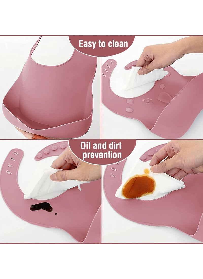 bbet - Baby Feeding Set, 8 Pcs Baby Tableware Set, babyFeeding Bowl Baby Silicone Food Plate Set  Baby Spoon Blow and Plates Set, Baby Food Set Non-Slip Infant Dinnerware Set, Baby Feeding Bowl,Silicone Spoon for Baby Kids Suction Plate - Image 1