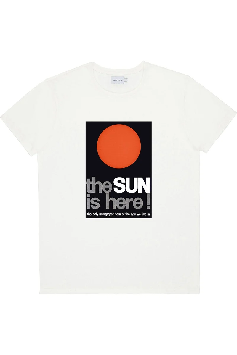 Bask in the Sun Newspaper T-Shirt 100% Organic Cotton
