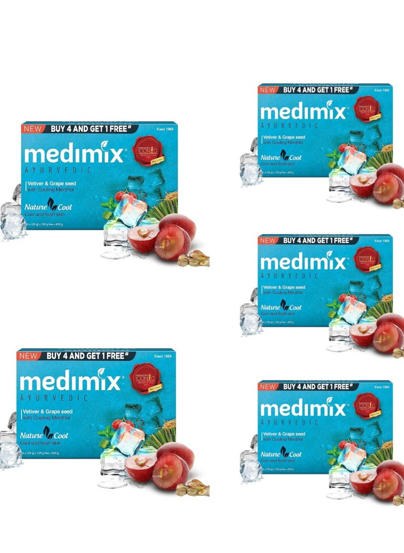 Medimix Ayurvedic Nature Cool Soap with Cooling Menthol 125 g * 5 Pcs  - Image 1