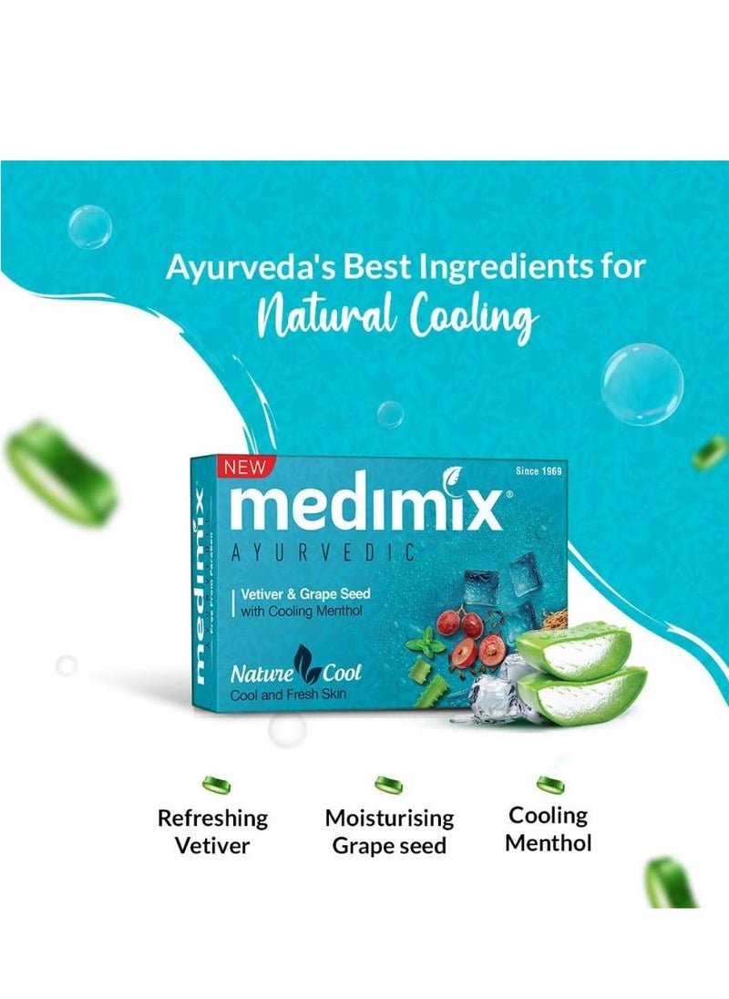 Medimix Ayurvedic Nature Cool Soap with Cooling Menthol 125 g * 5 Pcs  - Image 5