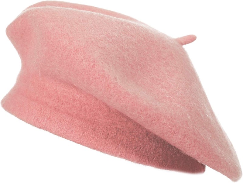 ZLYC Wool French Beret Hat Solid Color Beret Cap for Women Girls - Image 4