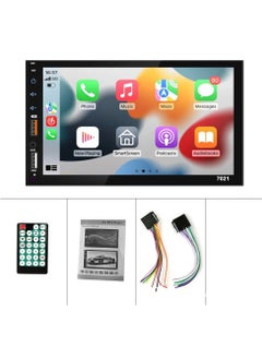 Mp5 Multimedia Player For Car, Dual Usb 7 Inch Capacitive Screen For Car, Durable Bluetooth TF Card Car Stereo Double Din Touch Screen, (Carplay MP5)