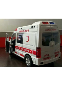 Can Oyuncak Can Toys Ambulance Sound and Light Metal Car  - Image 2