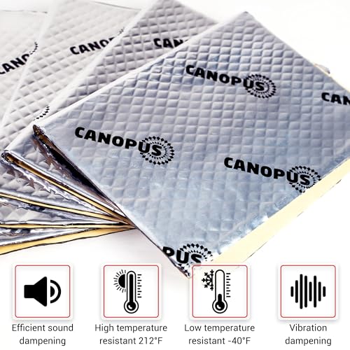 CANOPUS Car Sound Deadening Mat - 80 mil, 10 sqft, Pack of 10 Sheets, Butyl Sound Deadener Mat, Audio Sound Dampening Material for Trunk, Door, Floor and Ceiling, Silver - Image 3