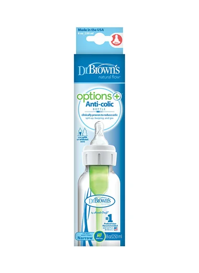 Dr. Brown’s 8 Oz/250 Ml Anti-Colic Pp Narrow Options+ Bottle, 1-Pack
