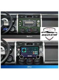 SHEZA STAR Android Car Stereo for Toyota FJ Cruiser Diamond 2K 2007-2018 4GB RAM 64GB ROM Support Carplay, M-Link Wi-Fi BT, Radio GPS, 11.8 Inch IPS Touch Screen with AHD Camera Included(Double Knob)  - Image 2