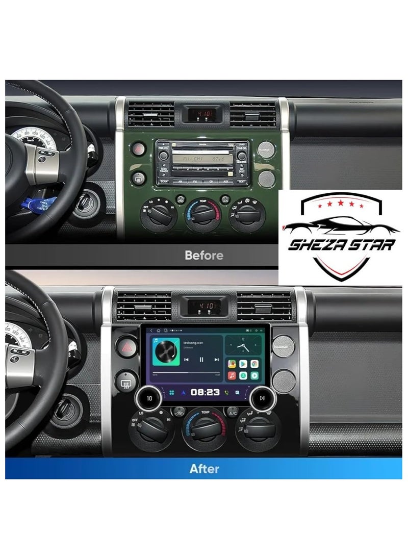 SHEZA STAR Android Car Stereo for Toyota FJ Cruiser Diamond 2K 2007-2018 4GB RAM 64GB ROM Support Carplay, M-Link Wi-Fi BT, Radio GPS, 11.8 Inch IPS Touch Screen with AHD Camera Included(Double Knob)  - Image 2
