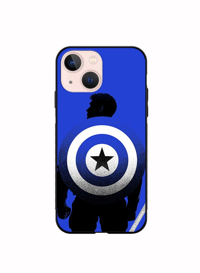 VR CREATIVE Protective Case Cover For Apple iPhone 13 Captain America Blue Design Multicolour - Image 1
