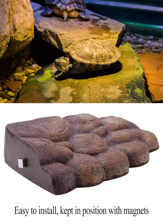 Zerodis Aquarium Tortoise Resin Floating Rock, Reptile Floating Basking Stage Island Fish Accessory Ornament Decoration(L) - Image 3
