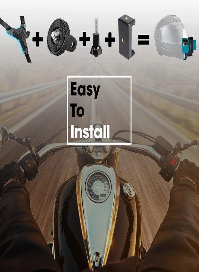 HANUMEX® Helmet Chin Strap Mount with Mobile Holder & Screw Compatible with All Smart Phones Go pro Hero for Making Stunning Bike Riding Video - Image 4