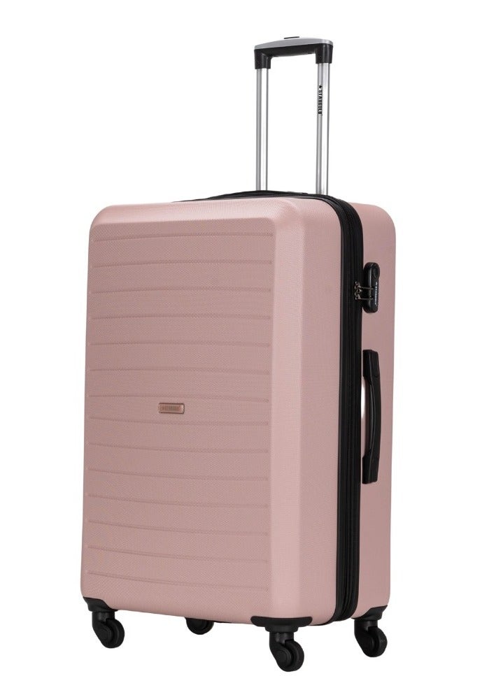 ABS Hardside 3-Piece Trolley, Suitcase Set, Luggage Set,Travel Bags,Spinner Wheels with Number Lock 20/24/28 Inches Pale Mauve