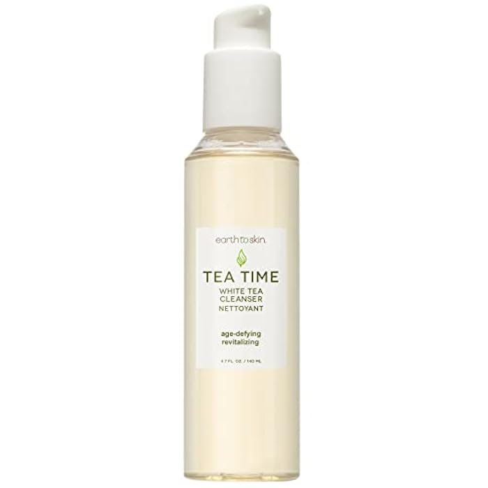 Earth To Skin Tea Time White Tea Face Cleanser – Antioxidant-Rich Daily Face Wash with Glycerin – 4.7 fl oz - Image 1