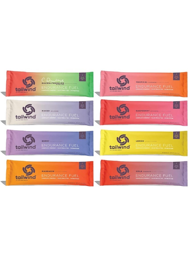 Tailwind Nutrition Tailwind Grab-And-Go Endurance Fuel Single Serve Assorted Flavors (Pack Of 8) - Hydration Drink Mix With Electrolytes, Carbohydrates - Non-Gmo, Gluten-Free, Vegan, No Soy Or Dairy - Image 1