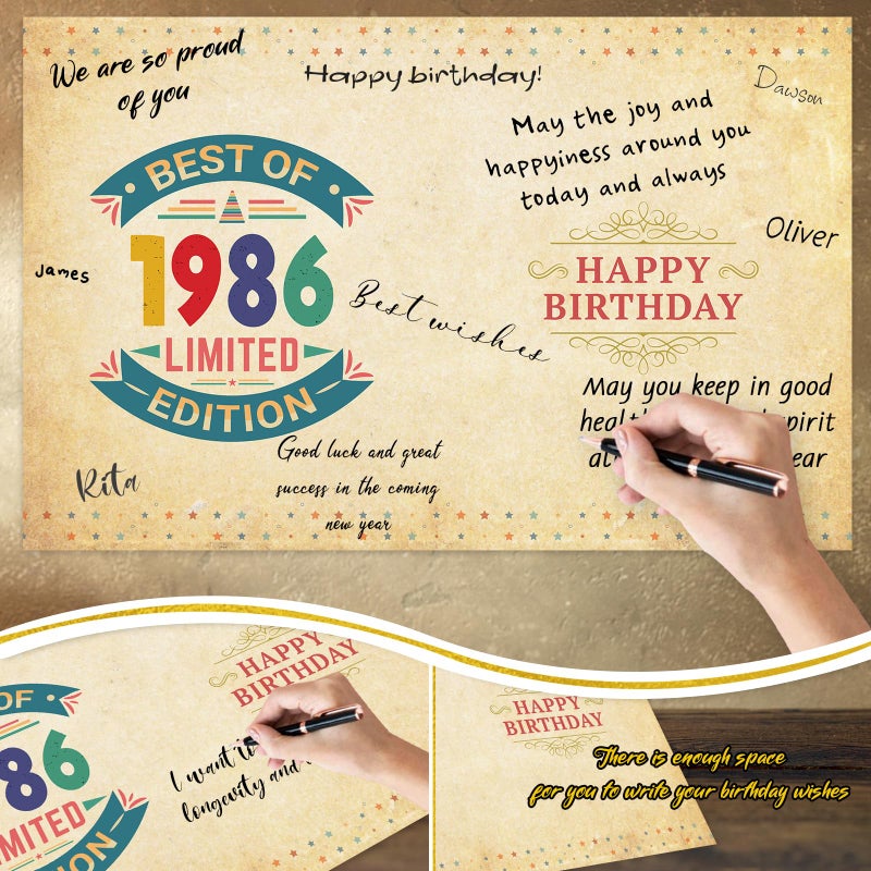 FANCYLUCKY Funny 40th Birthday Card Gifts for Women Men, Large 40th Birthday Decorations for Wife Husband, Vintage 40 Year Old Bday Card for Him Her - Image 4