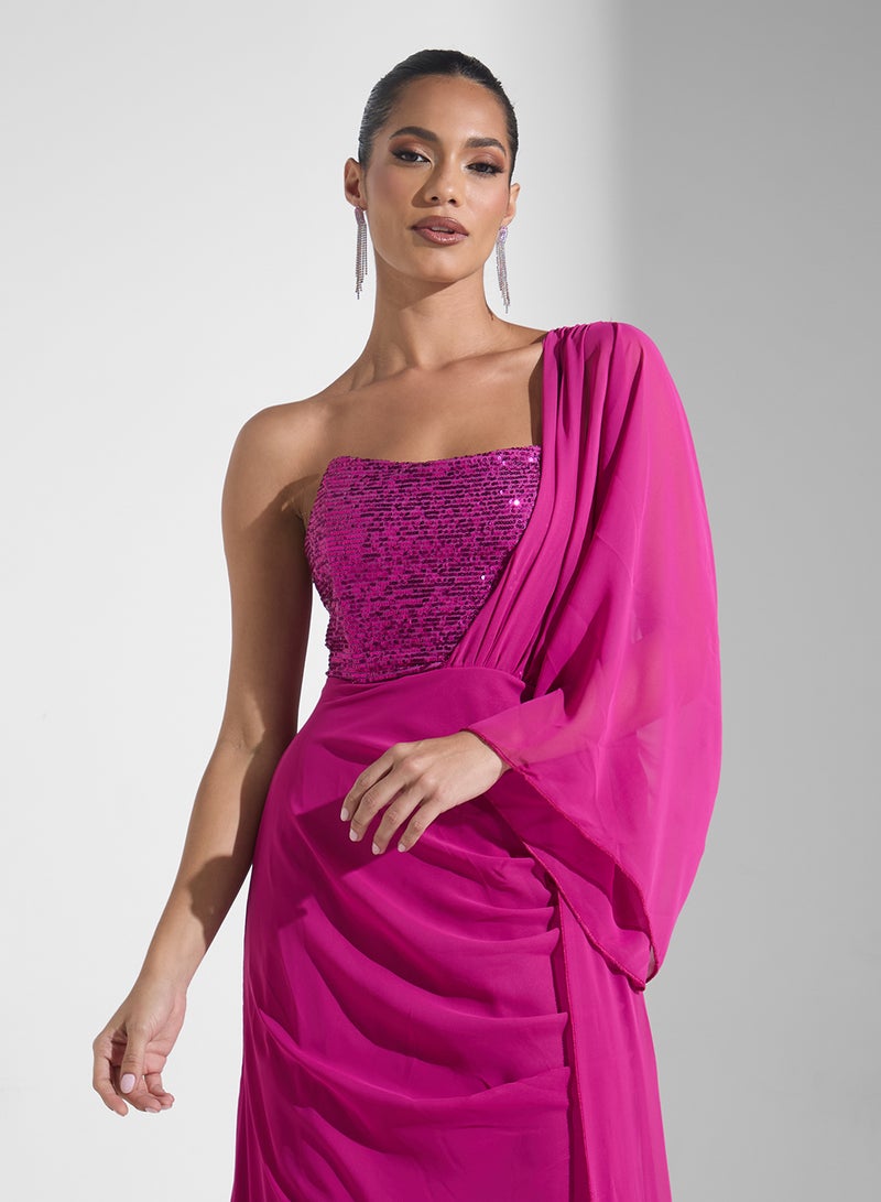 Namshi x Sequin Bodice Gown - Image 3