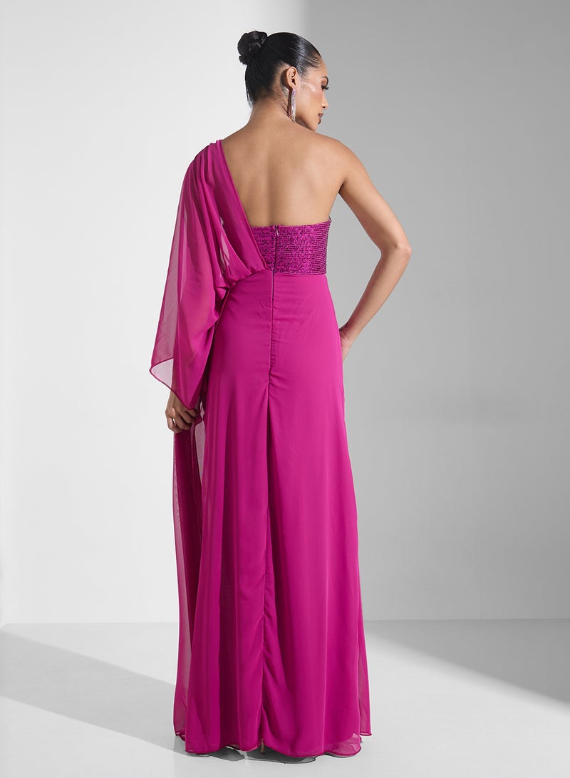 Namshi x Sequin Bodice Gown - Image 2