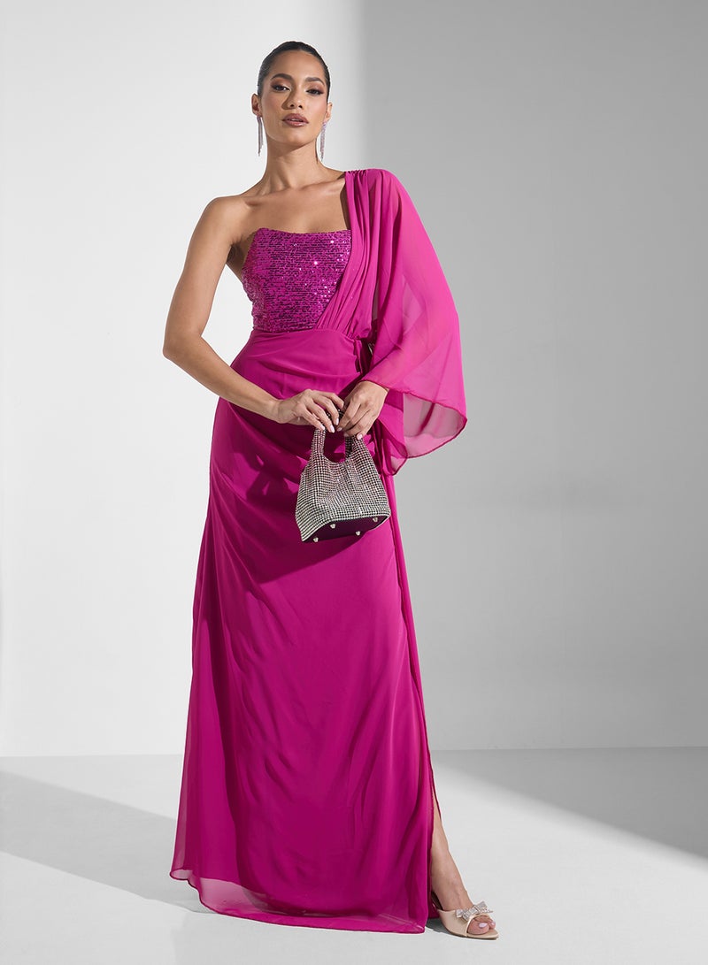 Namshi x Sequin Bodice Gown - Image 5