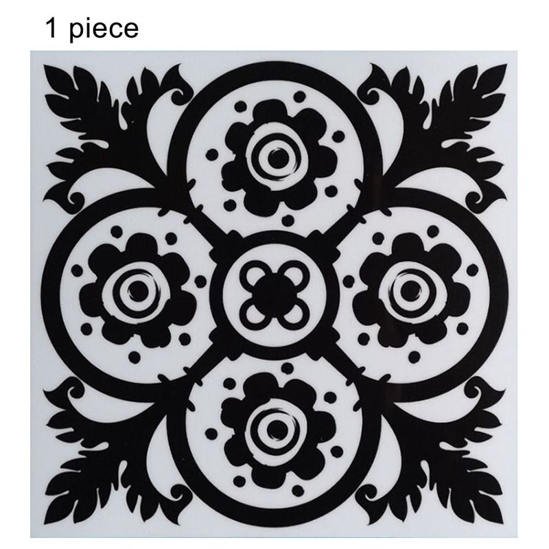 1PC Self Adhesive Retro Tile Stickers Waterproof PVC Removable Wall Stickers Decals for Kitchen Bathroom Home Tidy Protection - Image 1