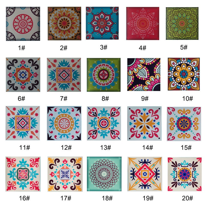 1PC Self Adhesive Retro Tile Stickers Waterproof PVC Removable Wall Stickers Decals for Kitchen Bathroom Home Tidy Protection - Image 2