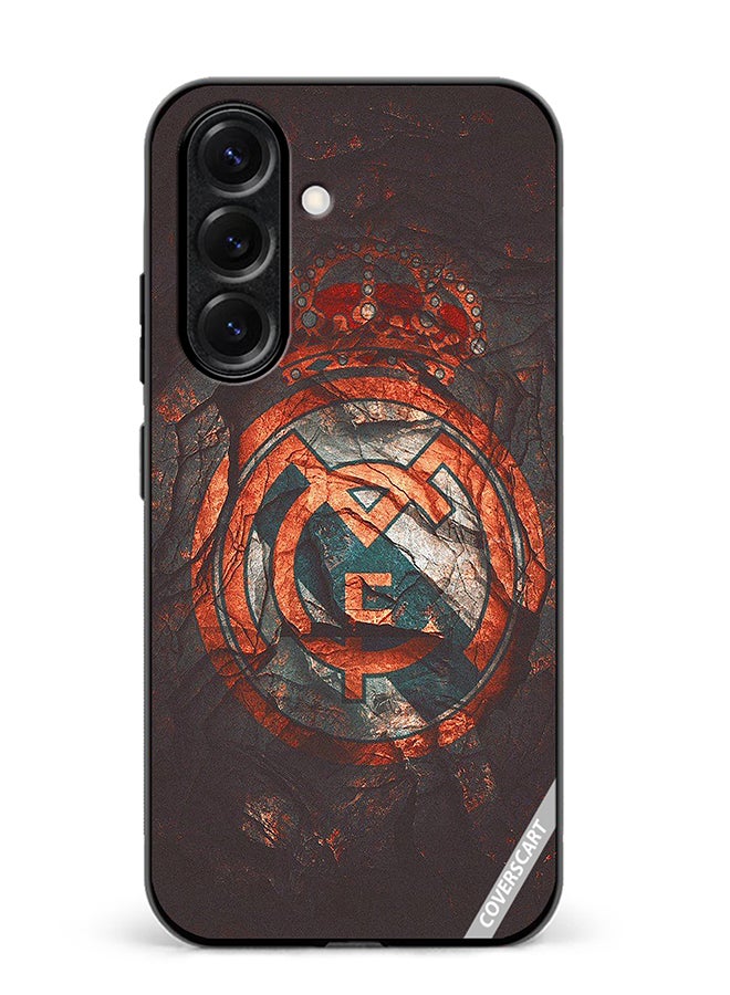 VR CREATIVE Protective Case Cover For Samsung Galaxy S25 Real Madrid Cake Design Multicolour