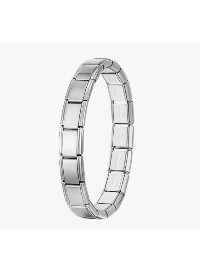 Classic Italian Design Stainless Steel Silver Bracelet for Men and Women 9mm - Image 2