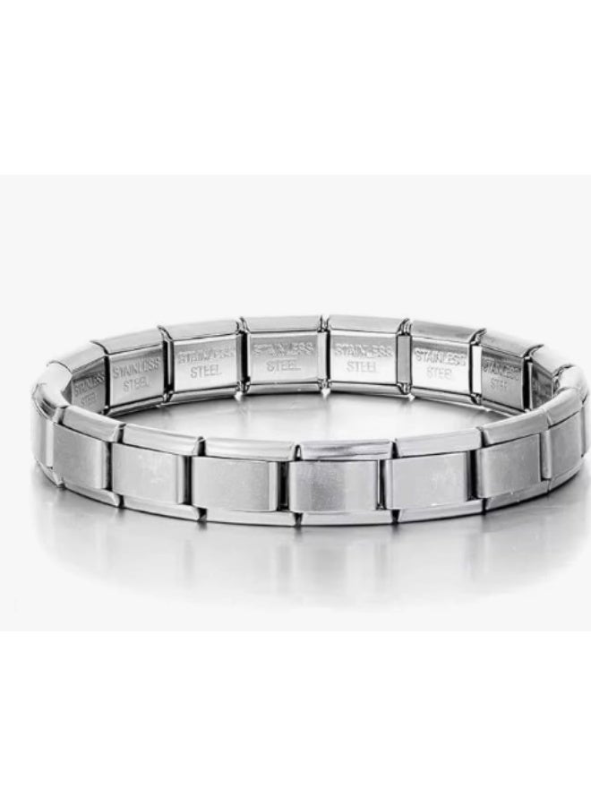 Classic Italian Design Stainless Steel Silver Bracelet for Men and Women 9mm - Image 1