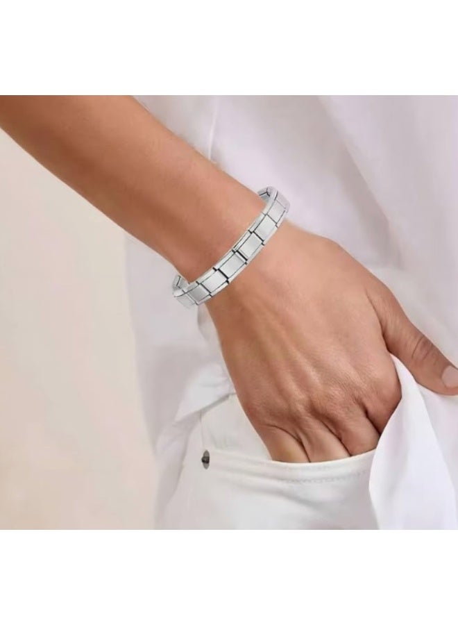 Classic Italian Design Stainless Steel Silver Bracelet for Men and Women 9mm - Image 5