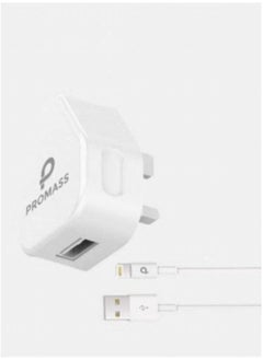 PROMASS Original Wall Charger Supports Fast Charging Usb Port 10W With 1 Meter Lightning Cable For Iphone Devices From Promas, White Color  - Image 2