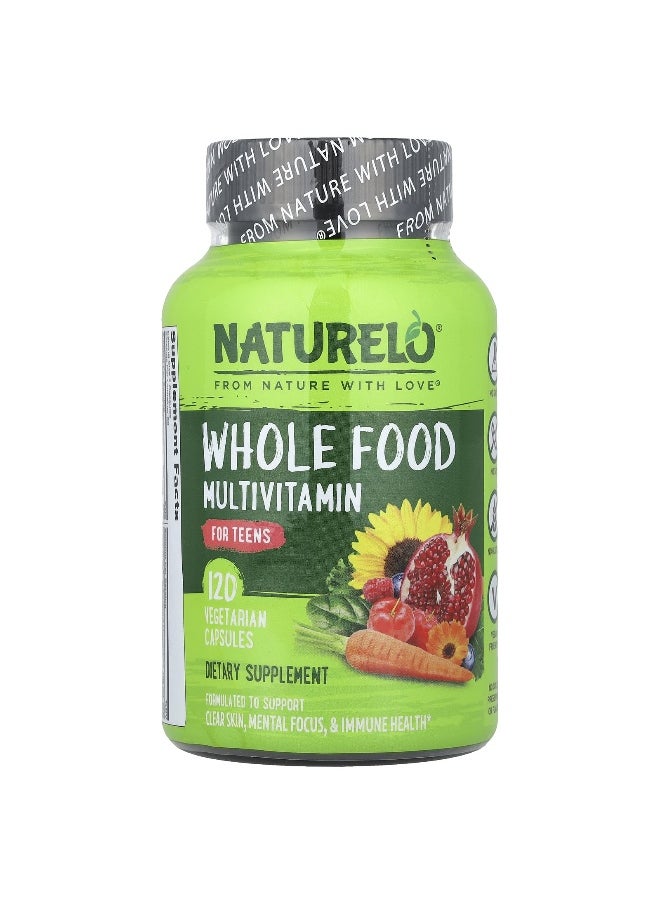 NATURELO NATURELO, Whole Food Multivitamin, For Teens, 120 Vegetarian Capsules 