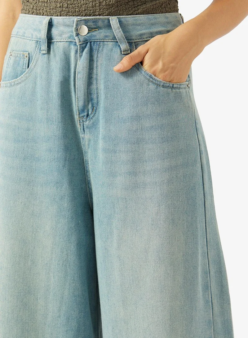 Ginger  High Rise Wide Leg Jeans for Women | Best Price UAE